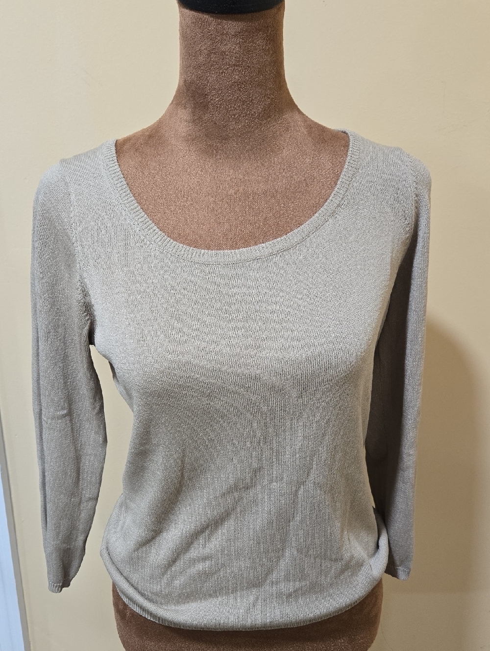 Prada Light Gray Scoop Neck Sweater